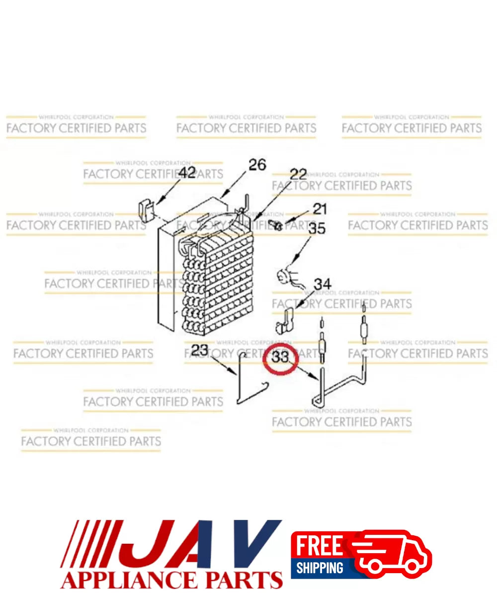 OEM Whirlpool Refrigerator Heater Inv# LR1361