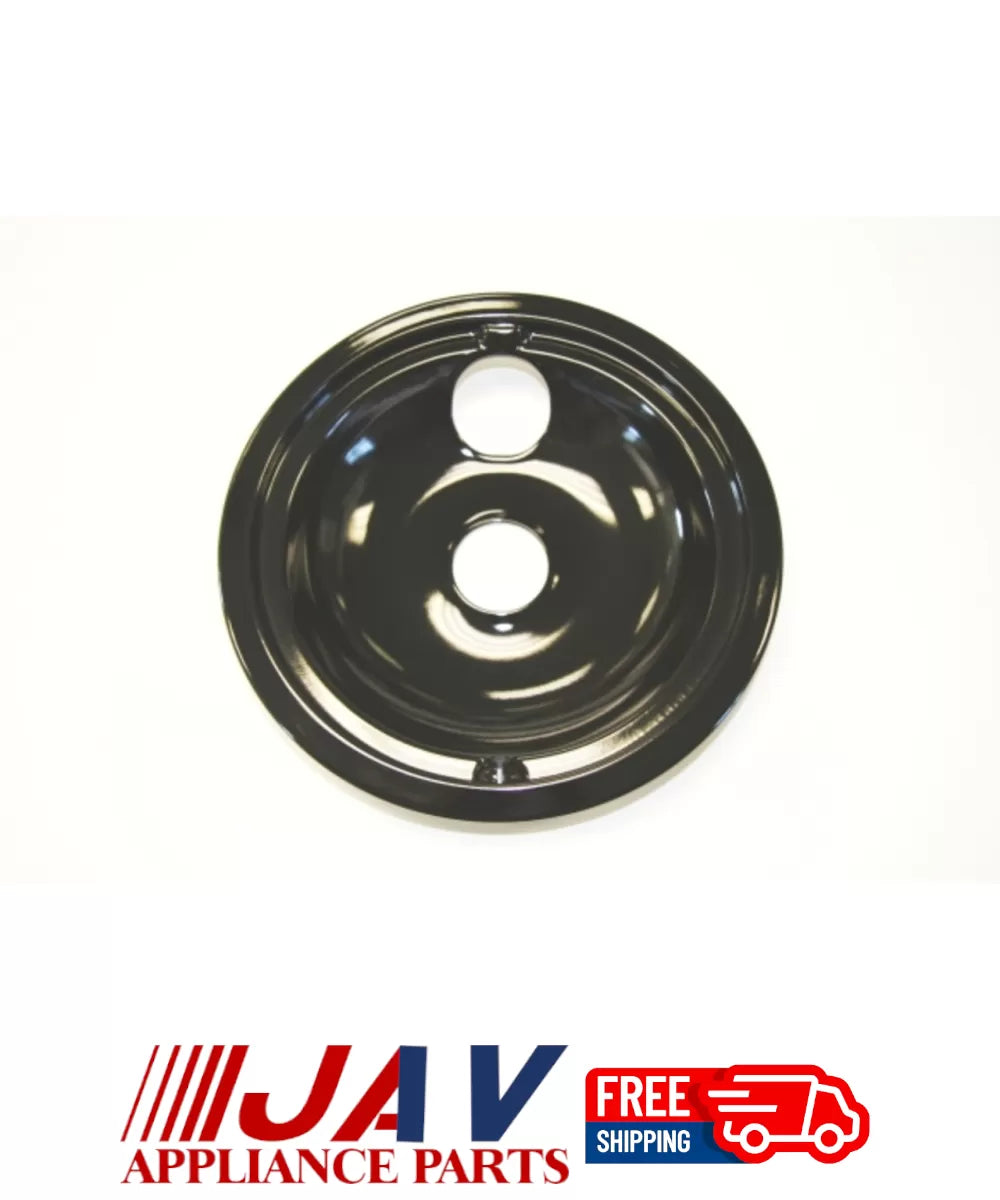 OEM GE Range Stove Cook Top Drip Bowl Black Porcelain Rear Bubble Inv# LR4393