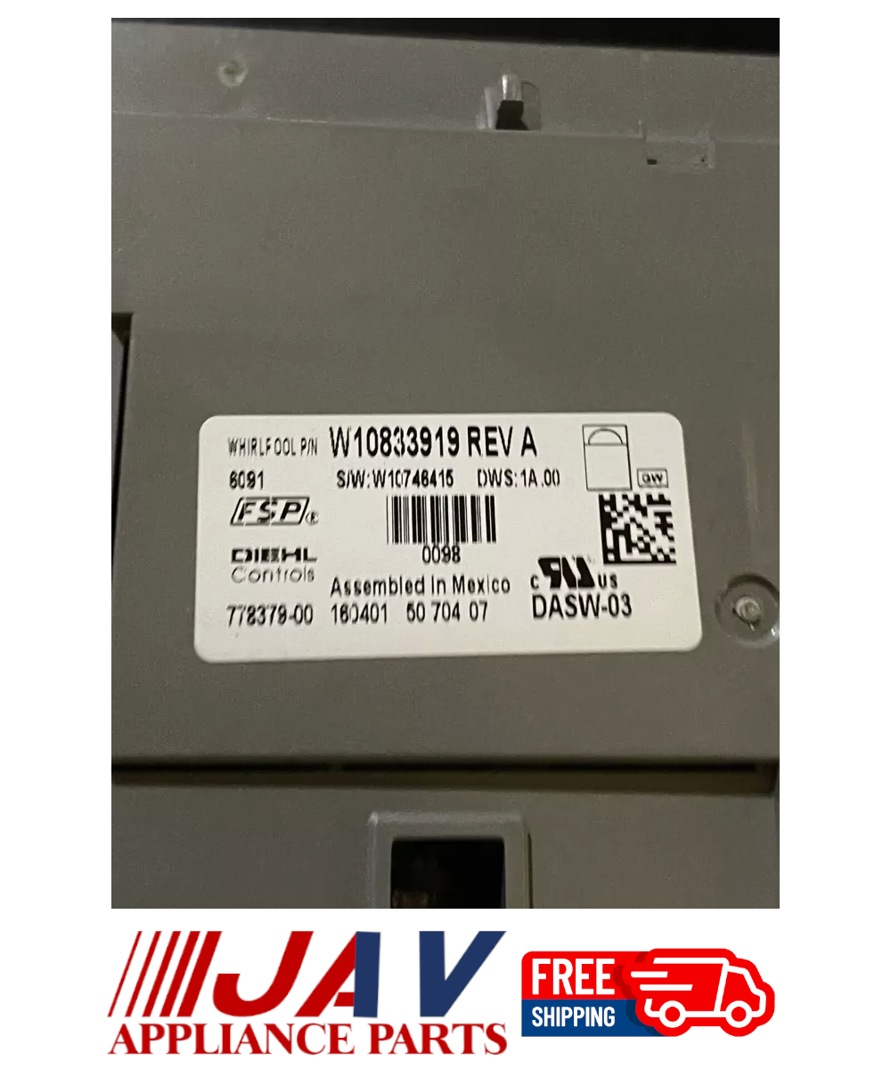 Jenn-Air KitchenAid Dishwasher Control Board Pn INVREF# 2330