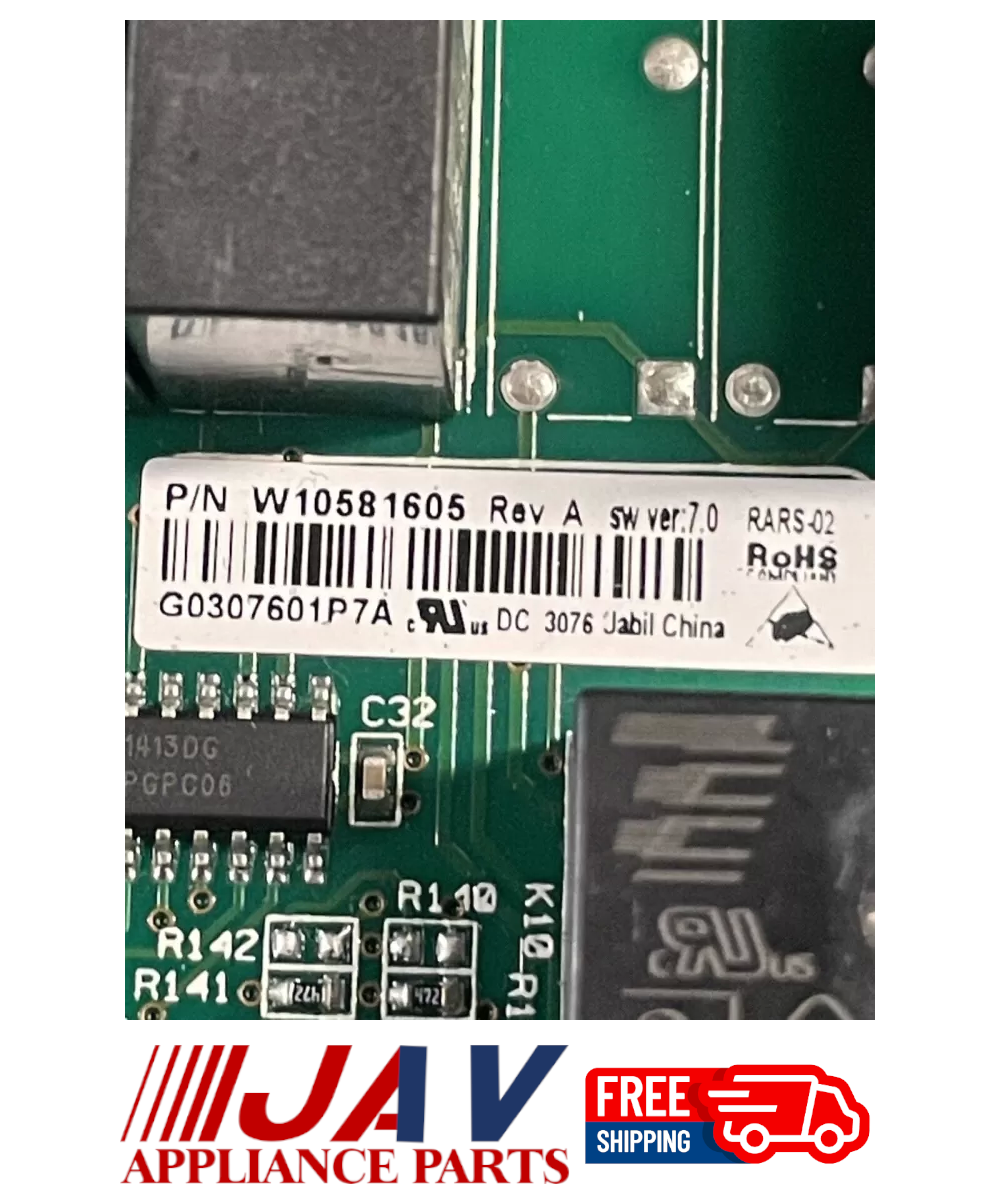 KitchenAid Whirlpool Refrigerator Control Board INVREF# 1834
