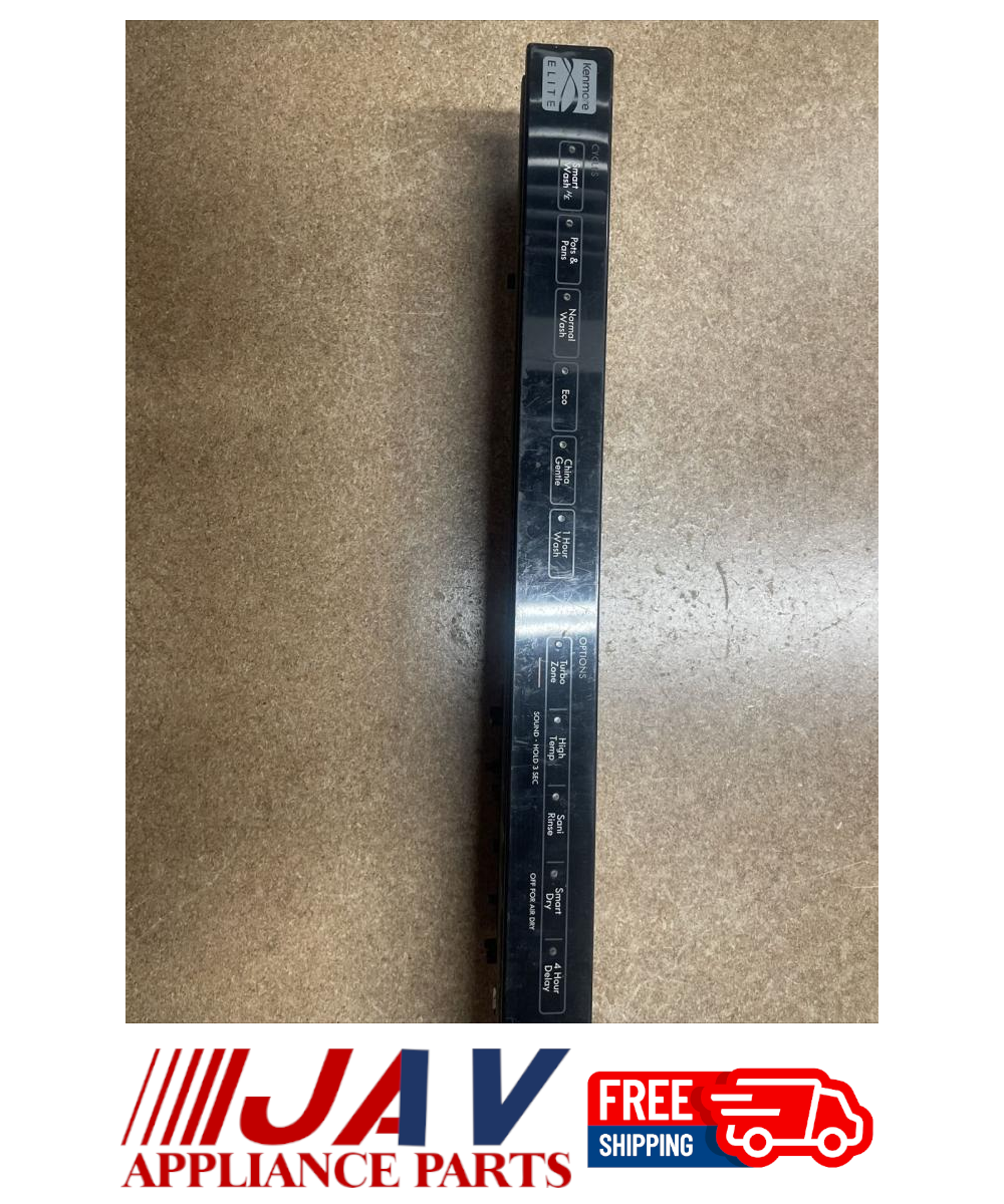 Kenmore Elite Dishwasher Control Panel Black Asmn INVREF# 2478