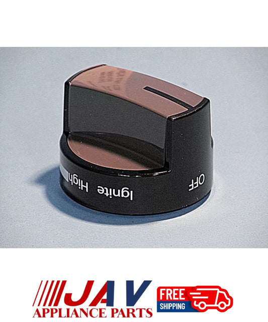 OEM Whirlpool Range Burner Control Knob Black Inv# LR128