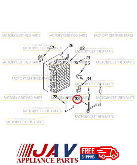 OEM Whirlpool Refrigerator Heater Inv# LR1361