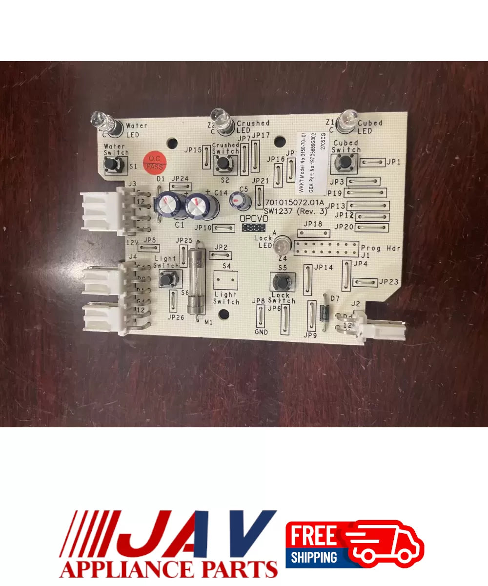 GE 197D5686G002 Refrigerator Control Board PID# 38351