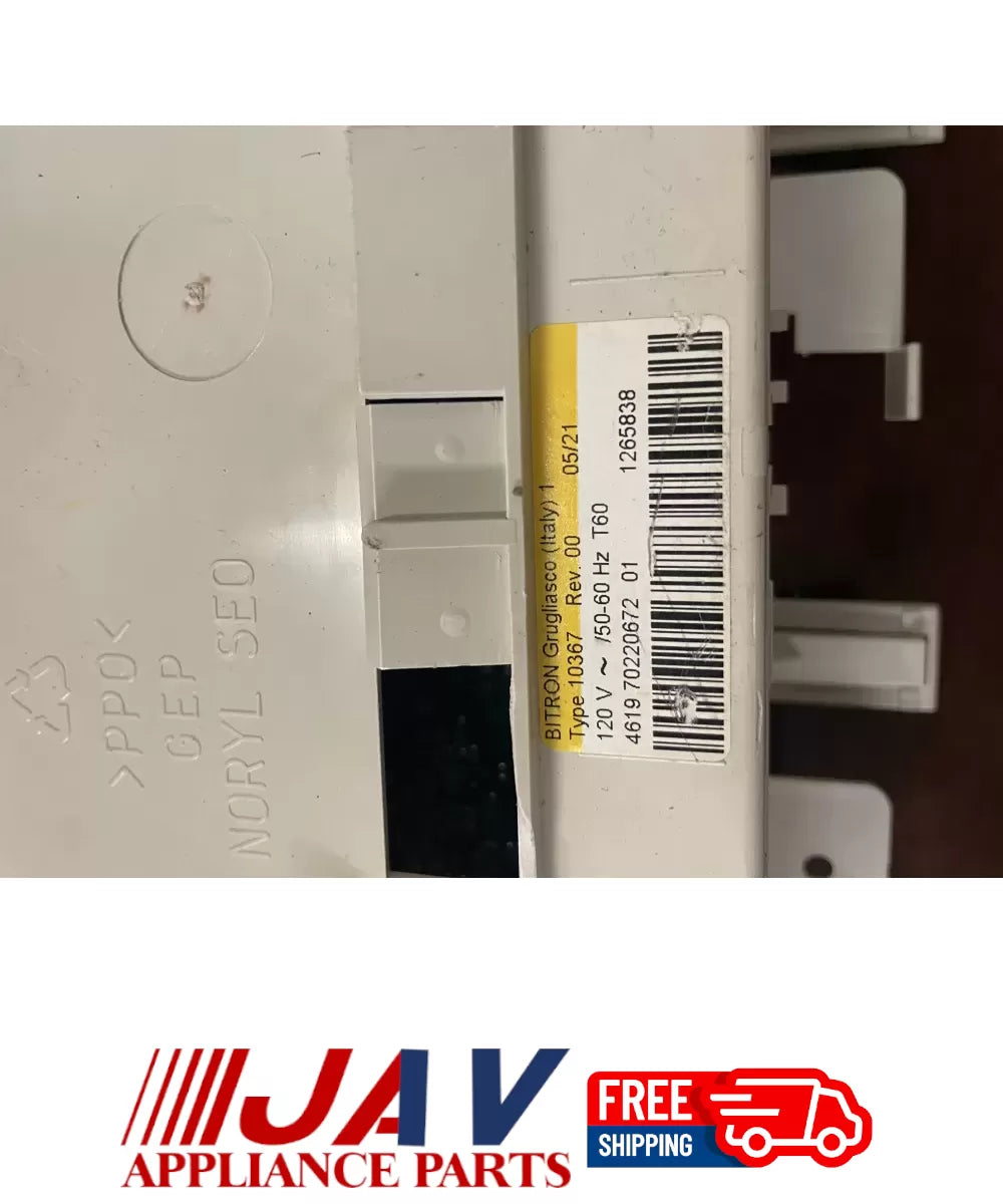 Bitron Grugliasco Washer Control Board 4619 70220672 01 PID# 37835