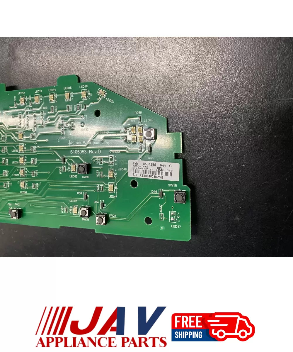 Whirlpool 8564295 User Interface Control Board PID# 23173