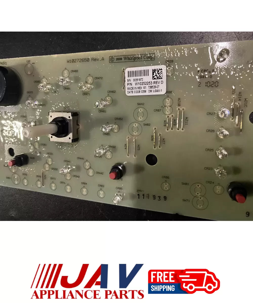 Whirlpool Kenmore W10252253 Washer Control Board PID# 27961