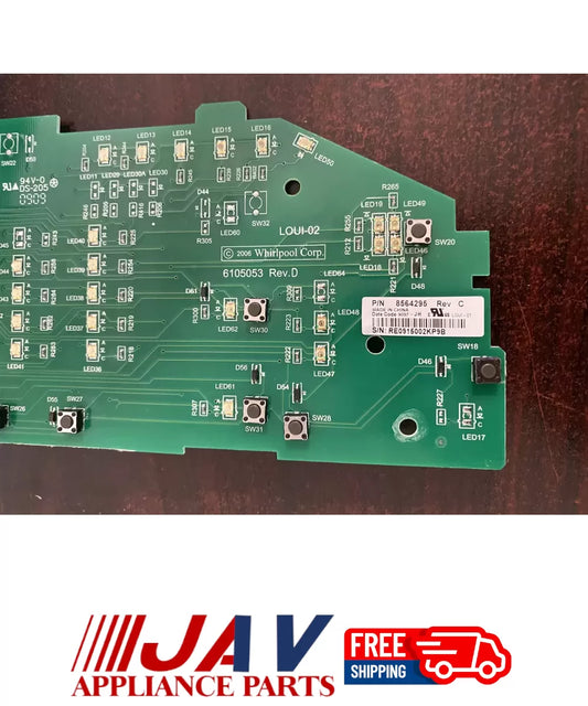 Whirlpool 8564295 User Interface Control Board PID# 34487