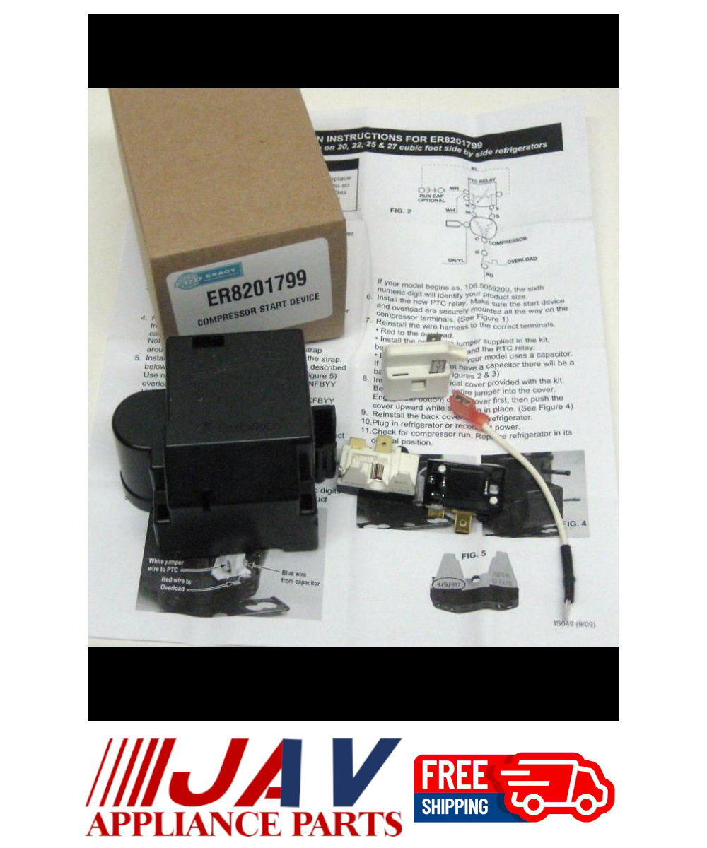  GE Whirlpool KitchenAid Refrigerator Relay Overload Kit CM00J650